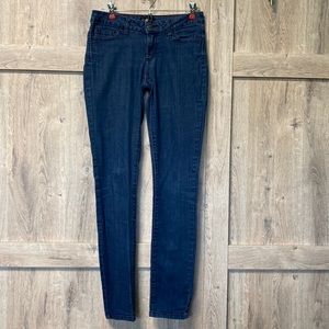 Cello Jeans Sz 7 Medium Blue rinse denim Stretch Skinny basic